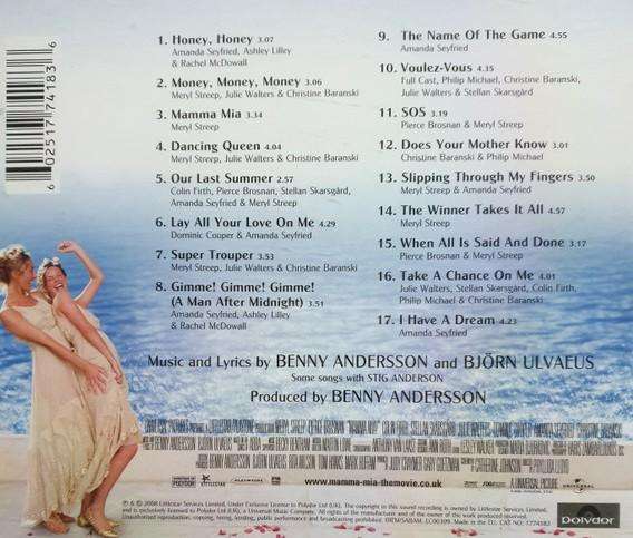 Various - Mamma Mia! (The Movie Soundtrack Featuring The Songs Of ABBA) (CD)