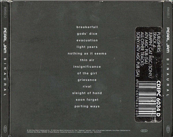 Pearl Jam - Binaural (CD)