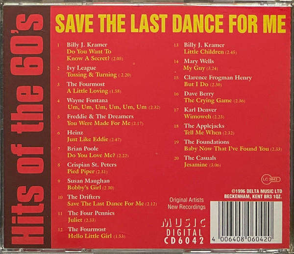 Various - Save The Last Dance For Me / Hits Of The 60's (CD)