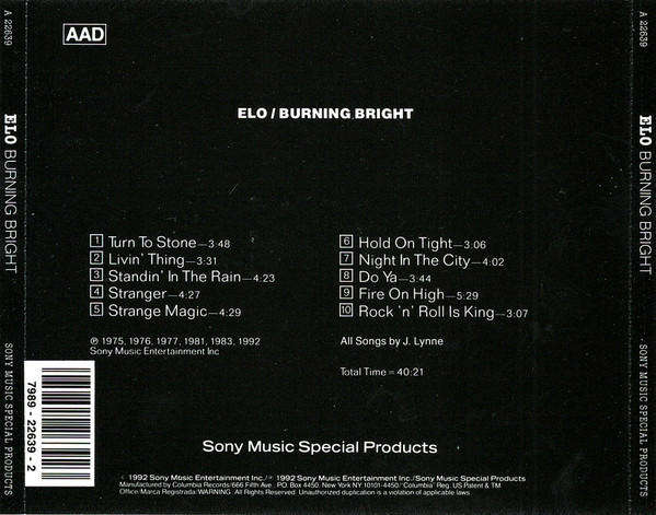 Electric Light Orchestra - Burning Bright (CD)