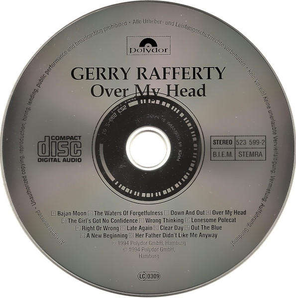 Gerry Rafferty - Over My Head (CD)