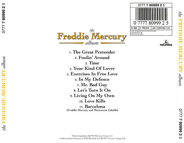 Freddie Mercury - The Freddie Mercury Album (CD)