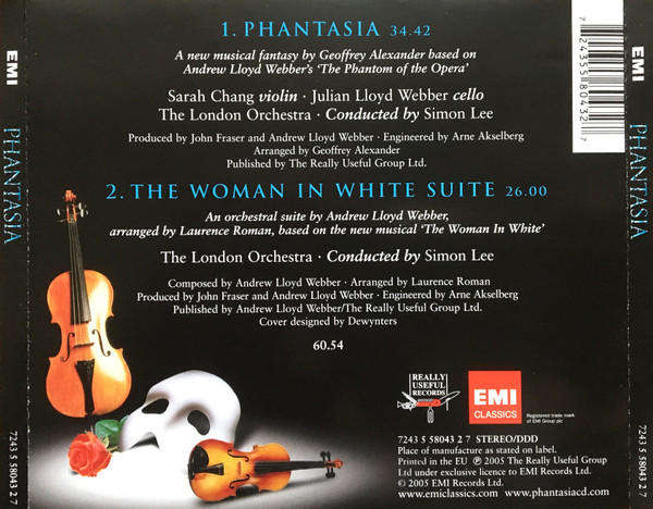 Andrew Lloyd Webber & Julian Lloyd Webber, Sarah Chang - Phantasia & The Woman In White Suite (CD)