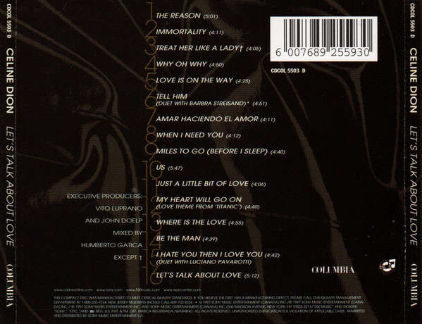 Celine Dion - Let`s Talk About Love (CD)