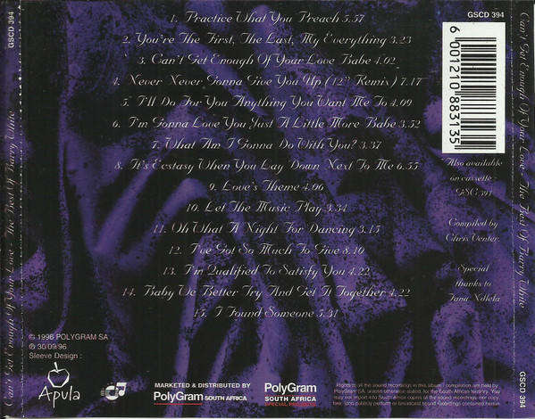Barry White - Can't Get Enough Of Your Love - The Best Of Barry White (CD)