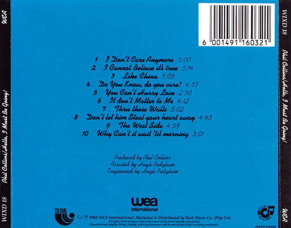 Phil Collins - Hello, I Must Be Going! (CD)