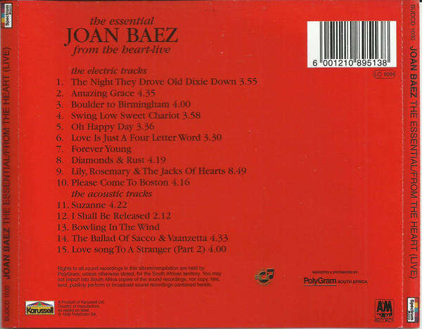 Joan Baez - The Essential Joan Baez: From The Heart (Live) (CD)