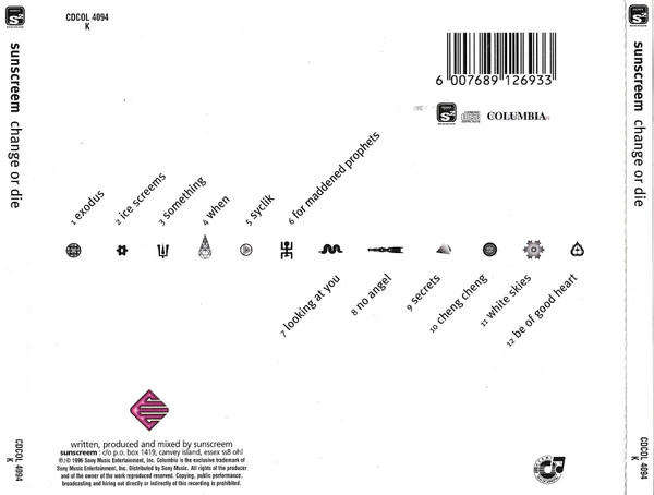 Sunscreem - Change Or Die (CD)
