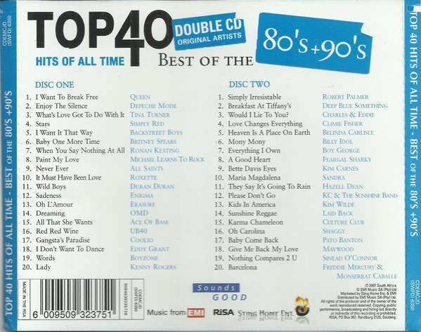 Various - Top 40 Hits Of All Time - Best Of The 80's + 90's (Double CD)