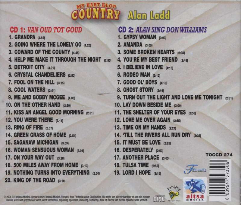 Alan Ladd - My Hart Klop Country (Double CD)