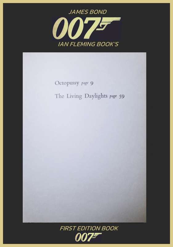 FIRST EDITION 1966 : IAN FLEMING JAMES BOND : OCTOPUSSY AND THE LIVING DAYLIGHTS.