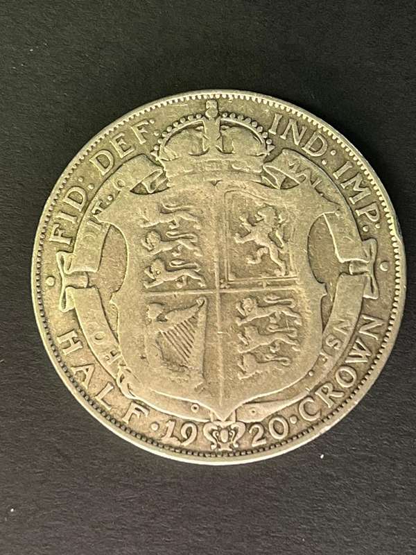 1920 George V Half Crown .500 silver 14.1 gm