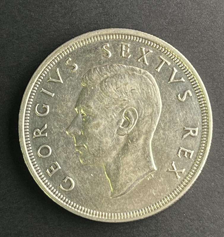 1948 South African five Shilling .800 silver 28.5gm