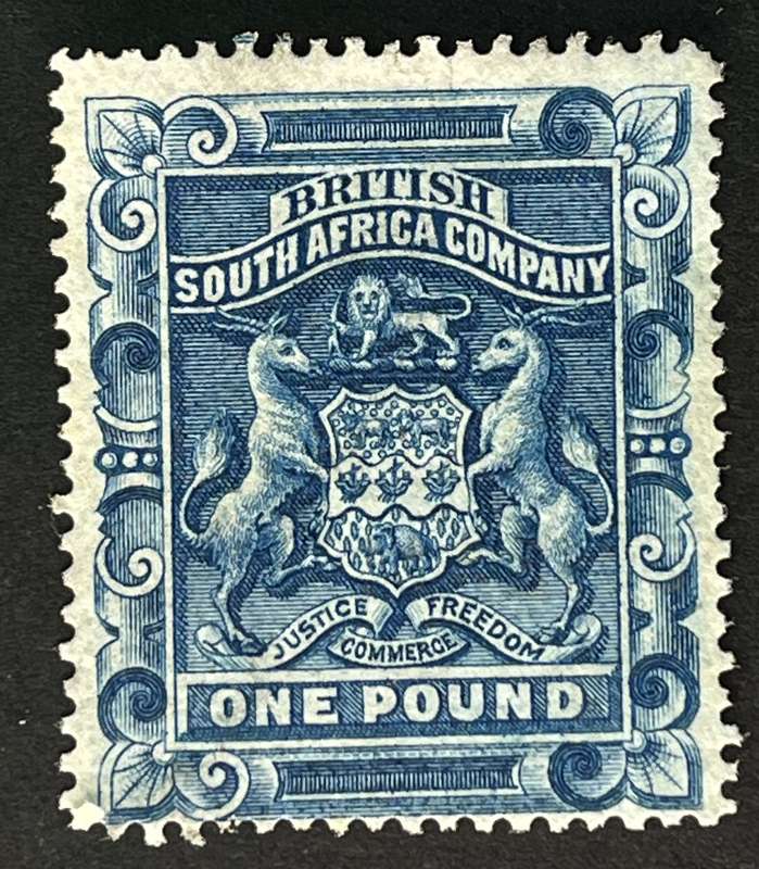 Scarce 1892 Rhodesia BSAC One Pound Unmounted Mint
