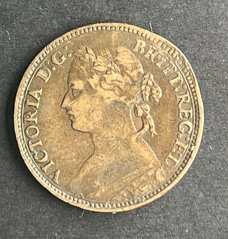 1874 Victoria Farthing bronze