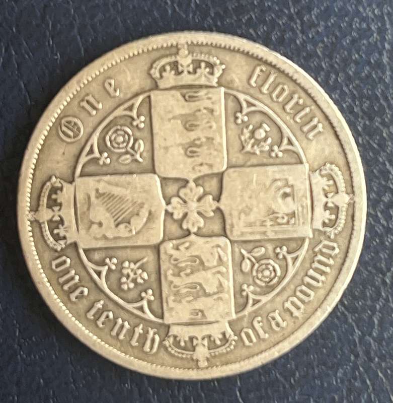 Victoria Florin 1877 .925 silver