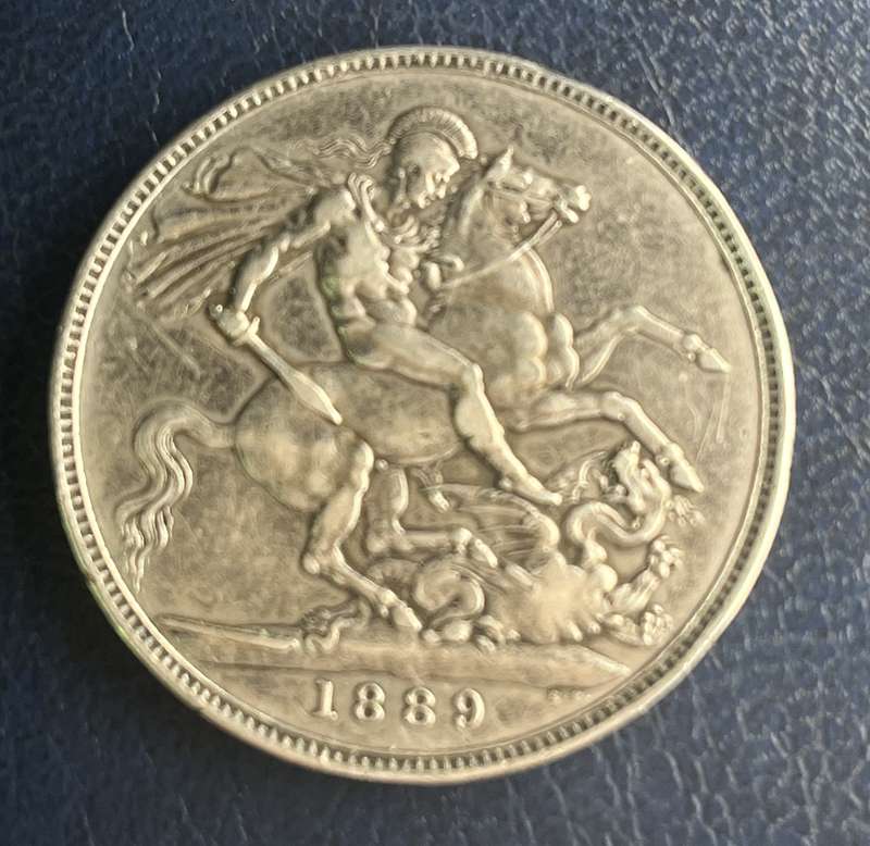 Victoria Crown 1889 .925 Silver 28.2 grams