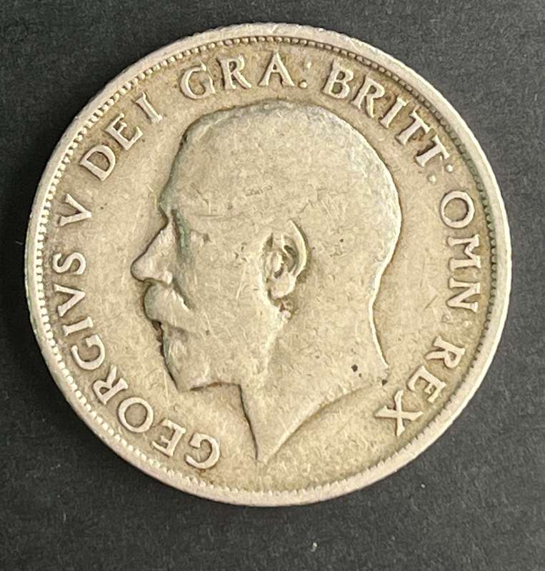 George V one shilling 1917 .925 silver 5.6 grams