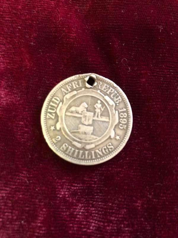 1895 Two Shilling Silver Kruger Coin