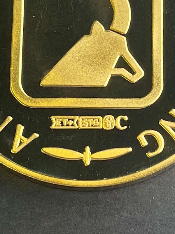 SA Wild Life Society 50th anniversary, gold plated, sterling silver medallion 37.6 gr
