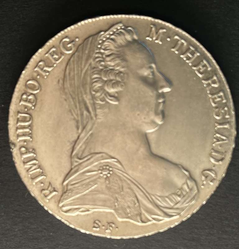 M. Theresa. D. G. 1780 silver AVST. DUX