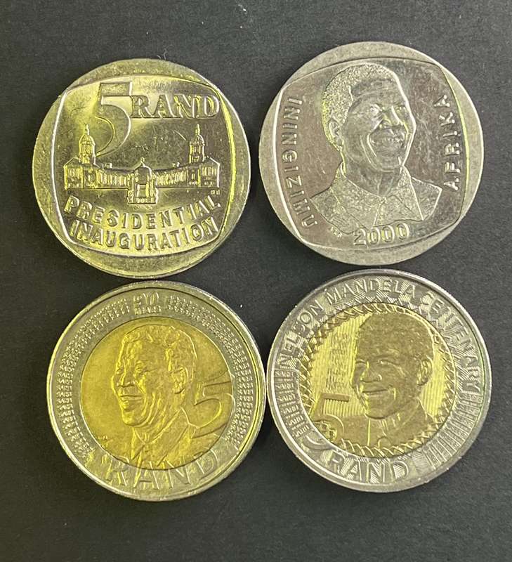 Mandela Legacy 4X Five Rand  1994, 2000, 2008, 2018