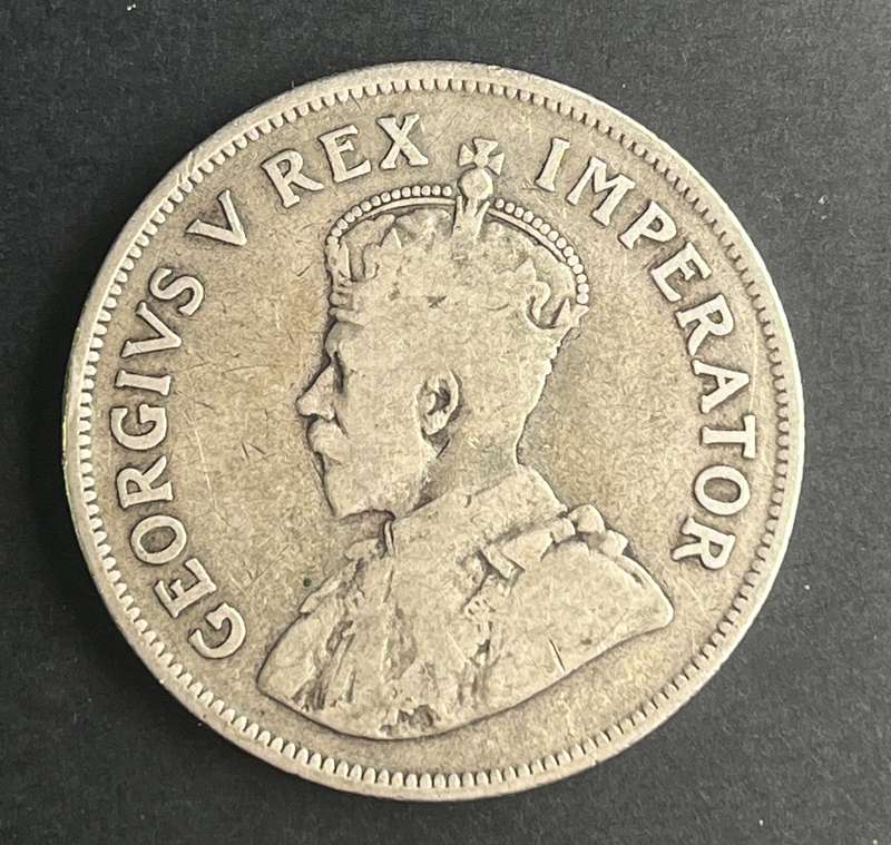 1924 South African Two and a Half Shillings .800 14 grams