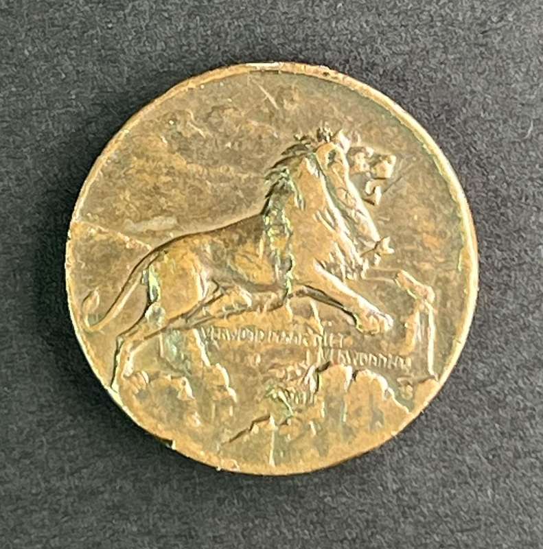 1902 Bronze Medallion  in Honour of President Steijn