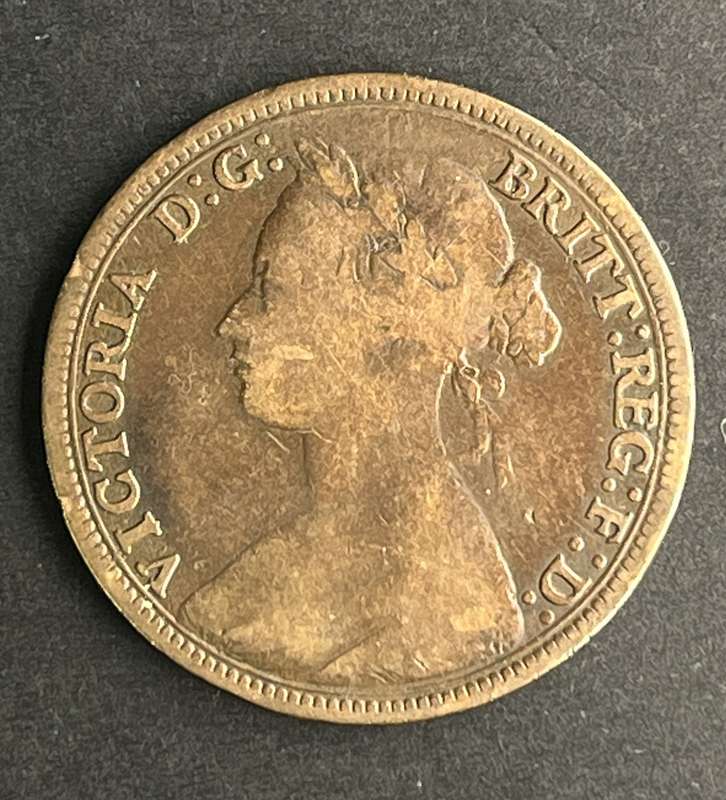 1880 Victoria Half Penny Bronze