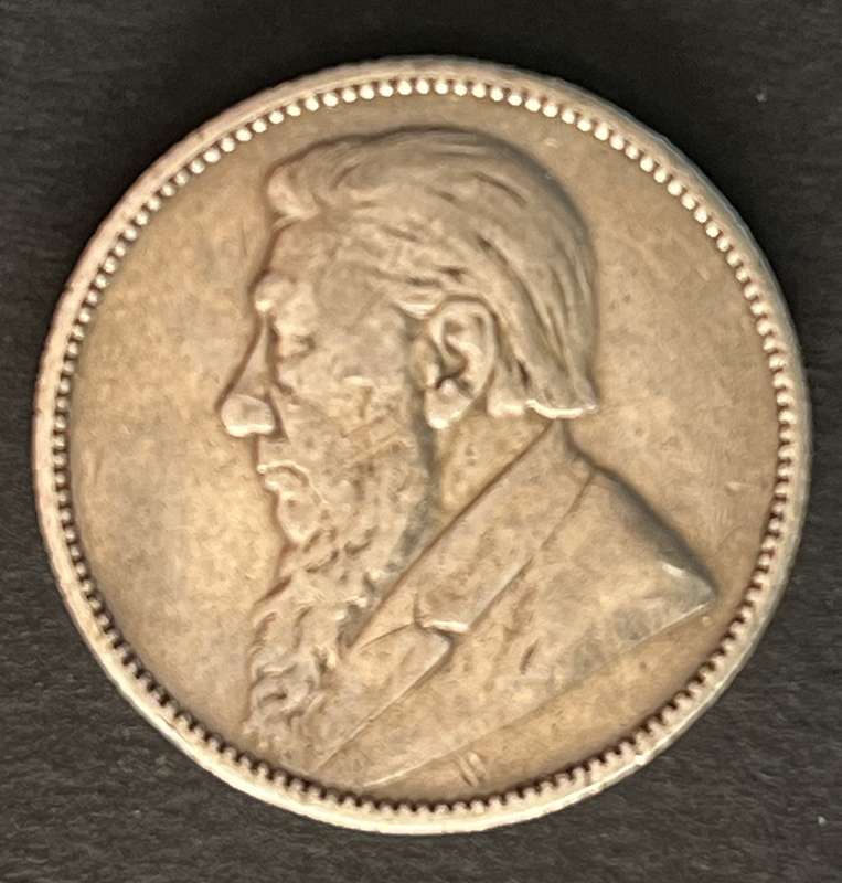 ZAR 1 shilling silver 1894 mintage 366000