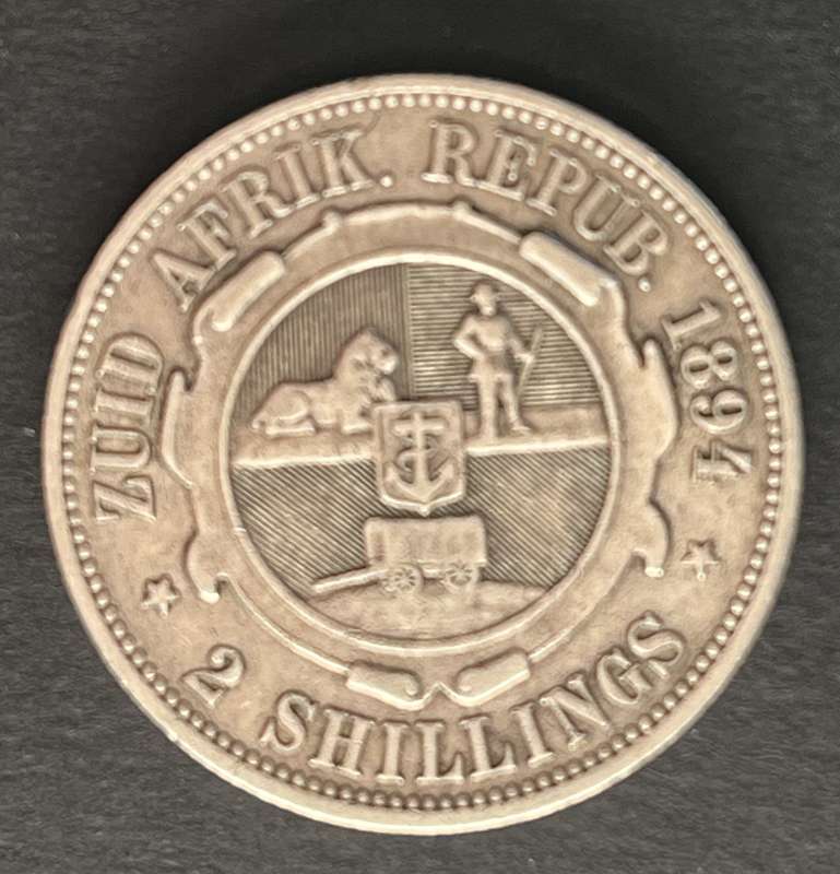 ZAR 2 shilling 1894 Silver Mintage 173000