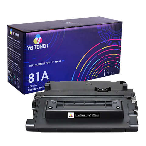 CF281A  HP 81A Black Toner Cartridge Replacement  Standard Yield  With Chip