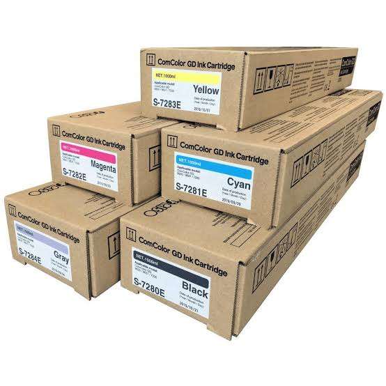 RISO COMCOLOR S7281 CYAN INK CARTRIDGES COMPATIBLE