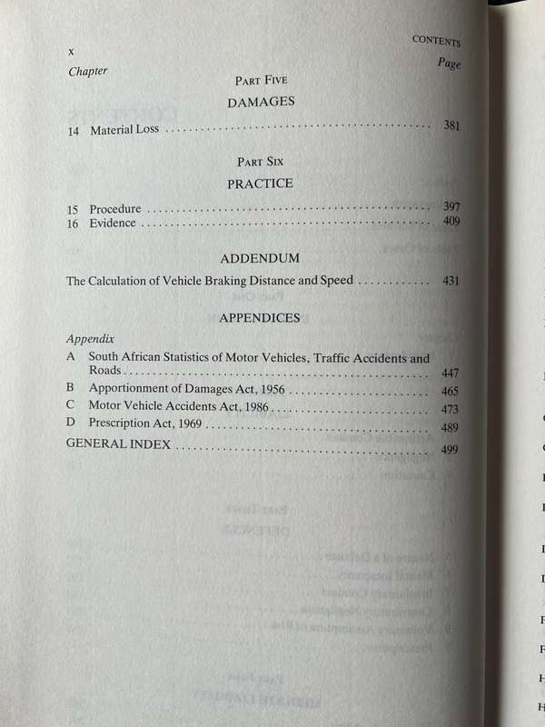 South African Motor Law Volume 1 and 2 by WE Cooper and BR Bamford