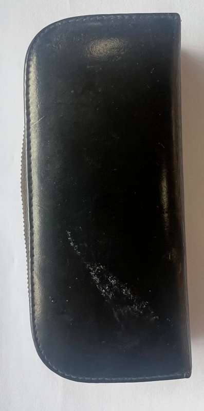 Vintage Portable Daily Pill Dispenser with Leather Case