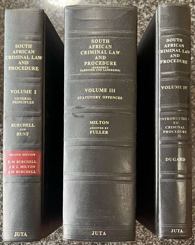 3 Volumes of Leather-bound South African Criminal Law and Procedure: 1, 3, 4
