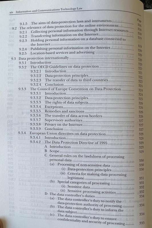 Information and Communications Technology Law by D van der Merwe, A Roos, T Pistorius and S Eiselen