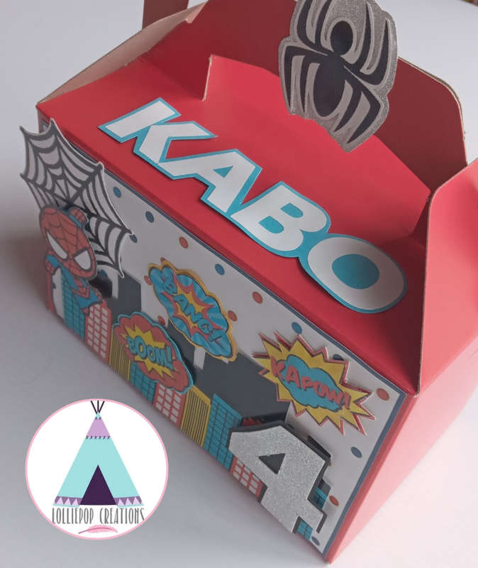 SPIDERMAN PARTY BOXES (10Boxes) PLUS 10 FREE Cupcake Toppers