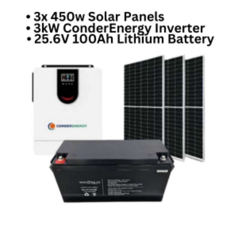 3kW Solar System with Lithium ion Battery
