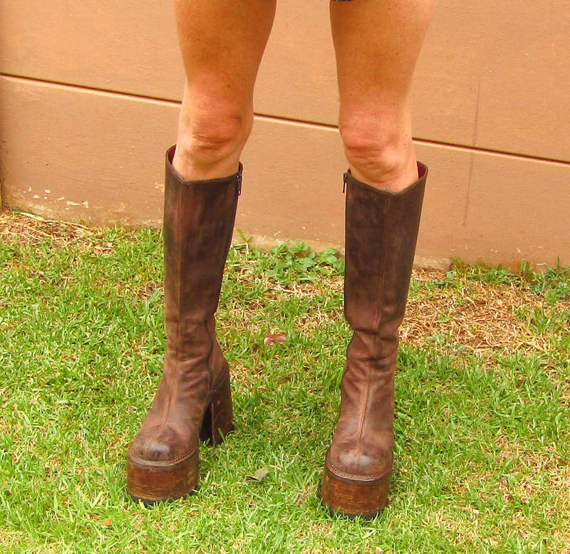 Womens Platform Genuine Leather Boots