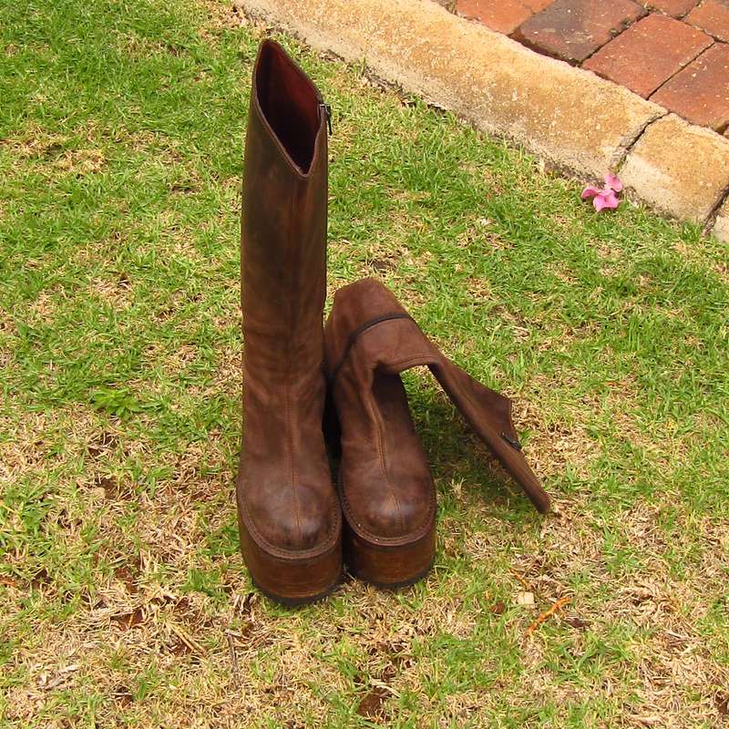 Womens Platform Genuine Leather Boots