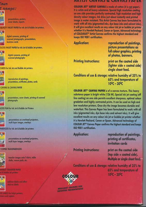 CANVAS 360GSM  A4  Ink Jet