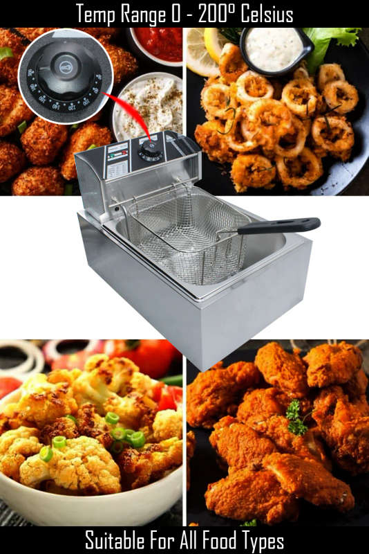 6L Single Pan Electric Deep Fryer  (please read description carefully)