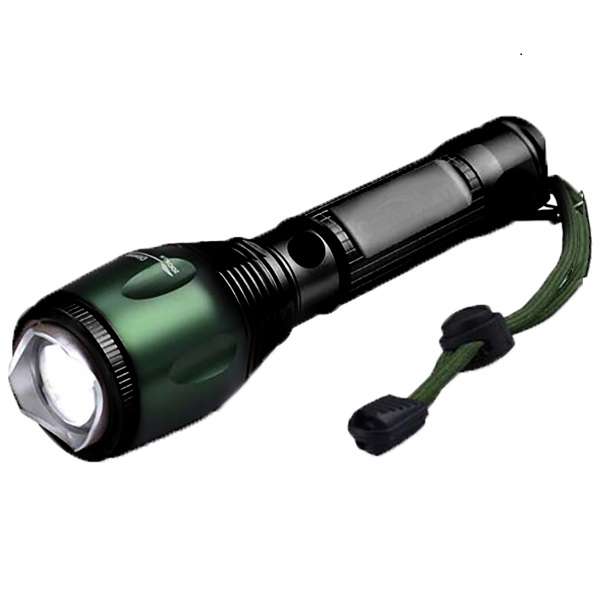 108000 Lumen Digital-Light Aluminium Waterproof LED Flashlight - Black