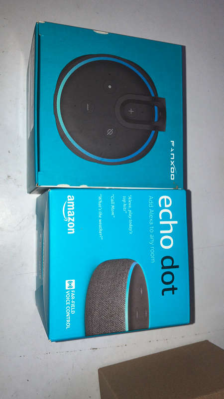 Amazon Echo Dot 3 with included battery base
