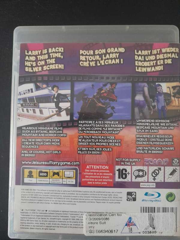 PS3 Leisure Suit Larry: Box Office Bust