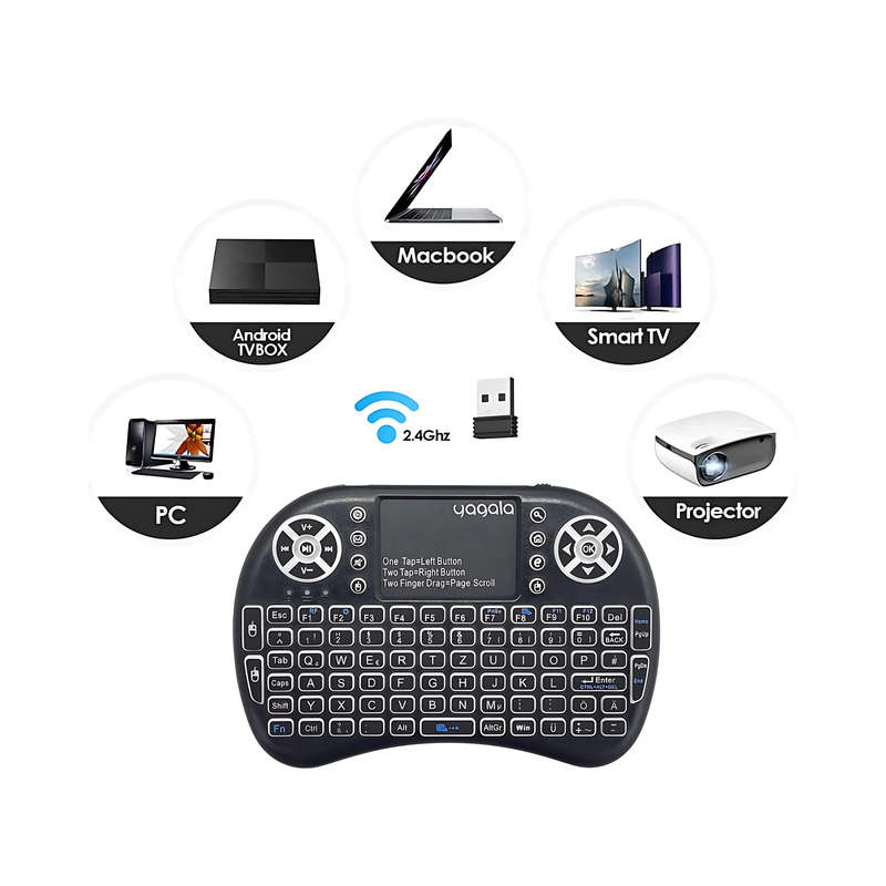 Mini Wireless Keyboard Mouse Touchpad with Backlit JA-501