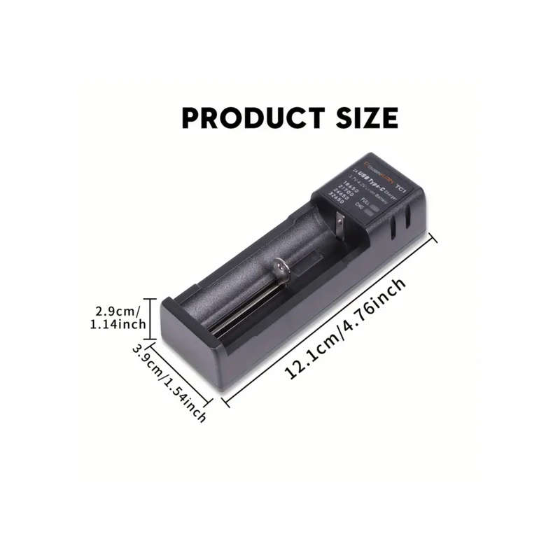 Battery Charger With LED Screen 1 Slot Lithium Output 4.2V 1200mA