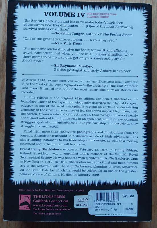 South - The Last Antarctic Expedition of Shackleton and the Endurance by Sir Ernest Shackleton