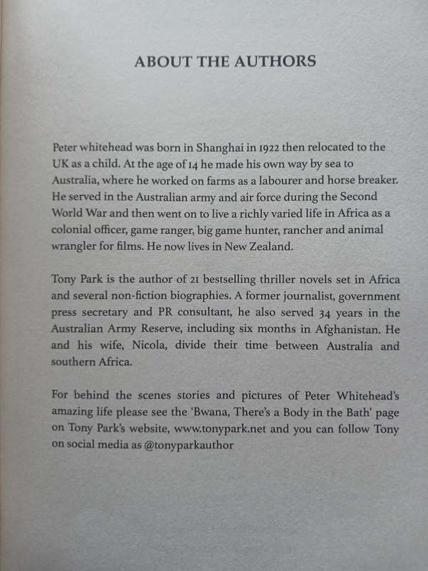 Bwana there's a body in the bath by Peter Whitehead with Tony Park